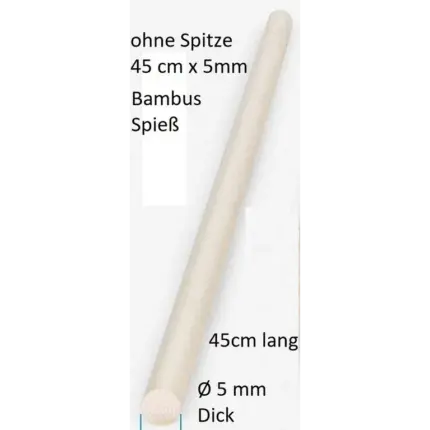 Bambus Spieße 45 cm Länge, Ø 5 mm dick (250 Stück)
