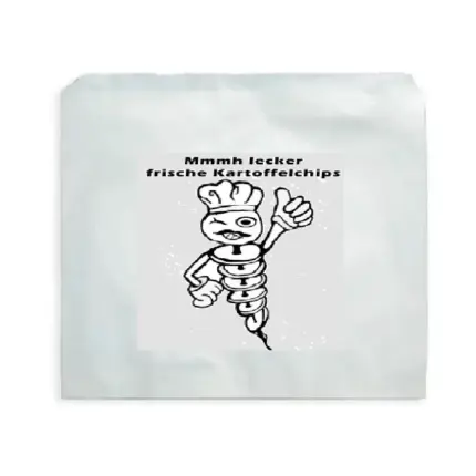 Kartoffelchips Tüte mit Aufdruck 16 x 16 cm